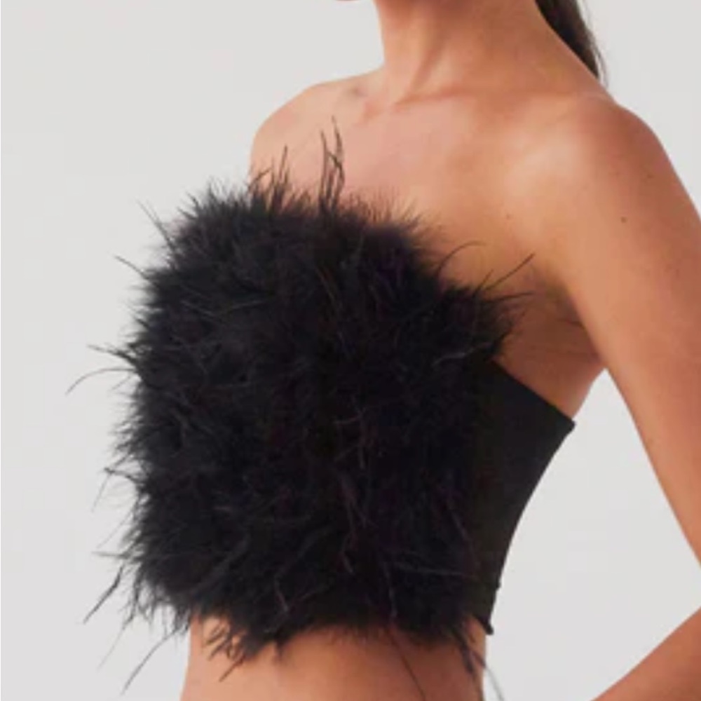 Black Feather Top